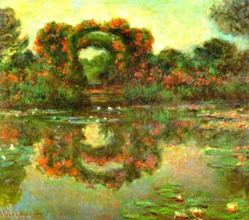 ジヴェルニーにある花の咲くアーチ クロード・モネの風景 Oil Paintings
